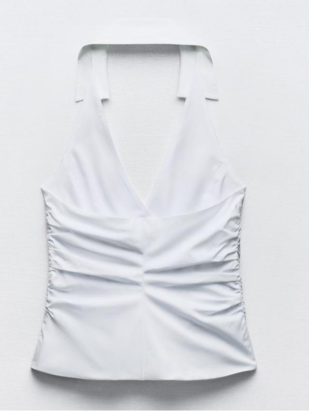Zara gabardine halter top with ties - Picture 3 of 5